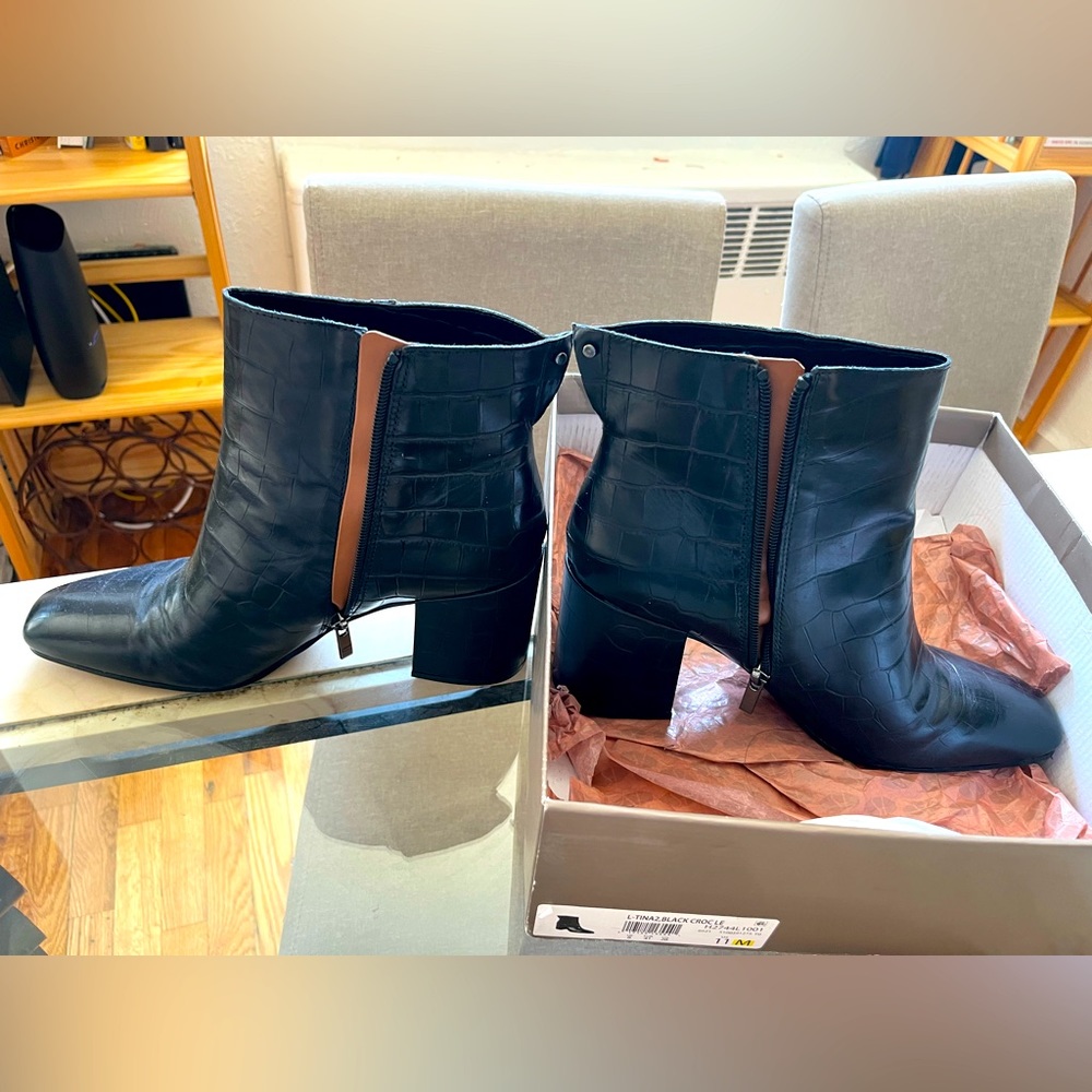 Franco Sarto booties, never warn.